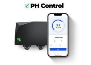 Smartphone Application and the Growee pH management unit.